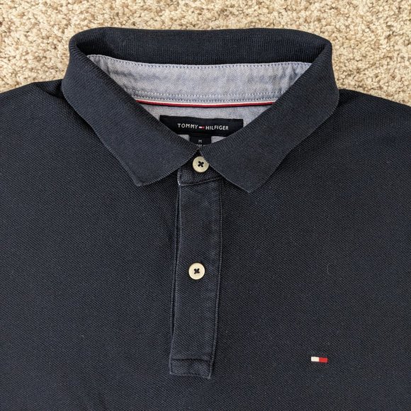 Tommy Hilfiger Men's Classic Fit Polo - Color Navy - Size M - Picture 2 of 3